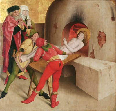 Martyrdom of St. Vitus (Front); Christ before Caiaphas (Back) by Meister der Veitslegende