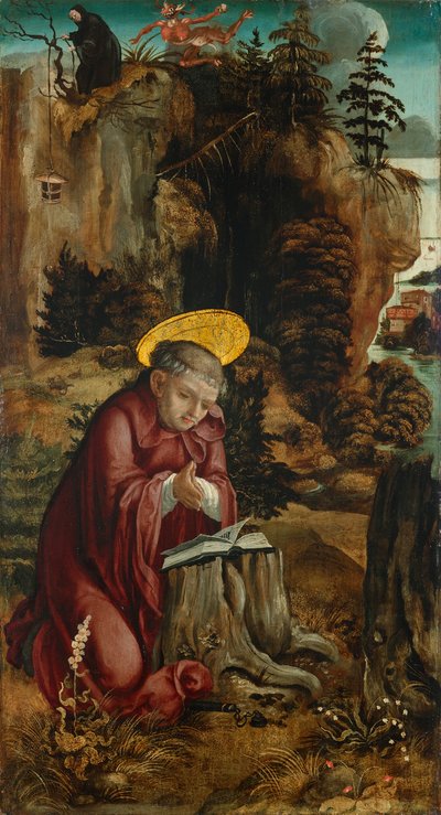 Saint Benedict Before the Cave in Subiaco by Meister des Innerochsenbacher Annenaltars
