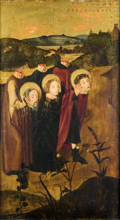 The Beheaded Saints Felix, Regula, and Exuperantius on the Way to the Grave by Meister des Winkler Epitaphs