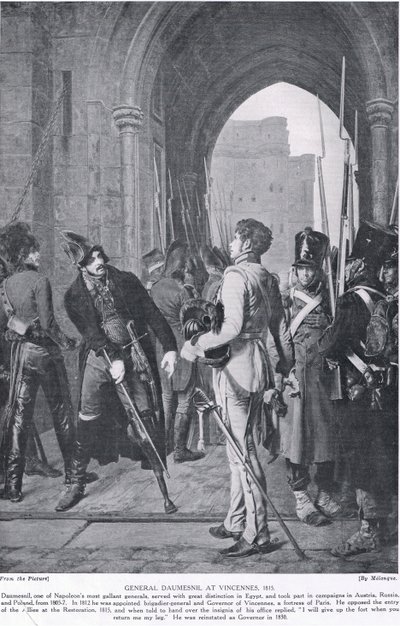 General Daumesnil at Vincennes, illustration from 