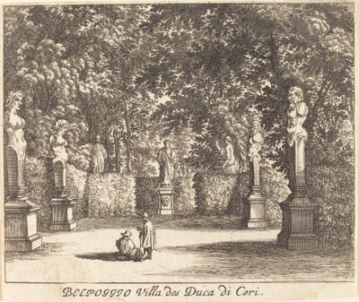Balpoggio, Villa of Duke di Ceri by Melchior Küsel after Johann Wilhelm Baur