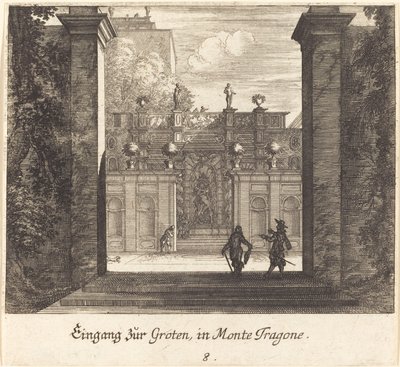 Grotto, Monta Tragone by Melchior Küsel after Johann Wilhelm Baur