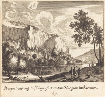 Mountain View, Clagenfurt by Melchior Küsel after Johann Wilhelm Baur