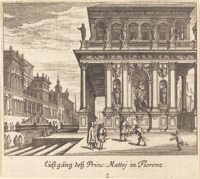 Palace, Florence by Melchior Küsel after Johann Wilhelm Baur