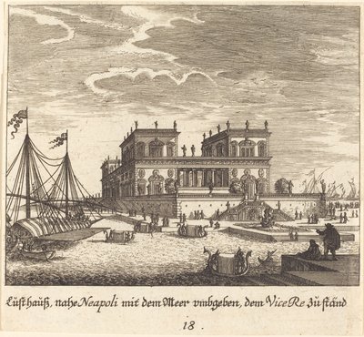 Palace, Vice Re, Naples by Melchior Küsel after Johann Wilhelm Baur