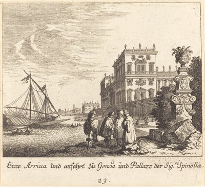 Palazzo Spinola, Genoa by Melchior Küsel after Johann Wilhelm Baur