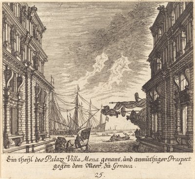 Palazzo Villamena, Genoa by Melchior Küsel after Johann Wilhelm Baur