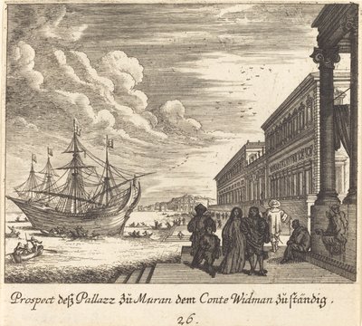 Palazzo of Count Widman by Melchior Küsel after Johann Wilhelm Baur