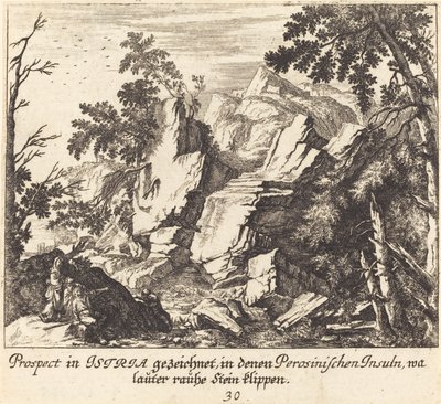View in Istria by Melchior Küsel after Johann Wilhelm Baur