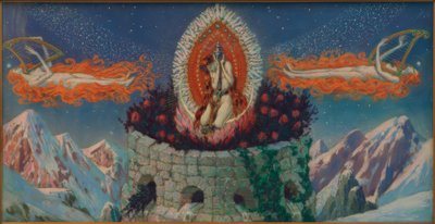 Holy Tower in the Mountains with the Four Sources of the Streams of Life by Melchior Lechter