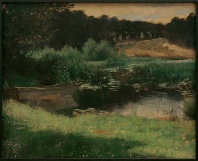 Reed-Covered Lake in the Mark Brandenburg by Melchior Lechter
