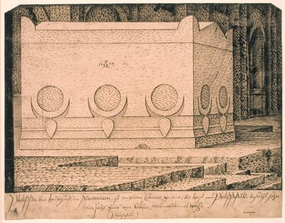 A Sarcophagus in Plovdiv or Philippis by Melchior Lorck