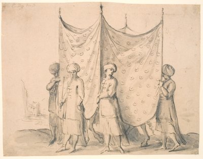 A Turkish Bride, Mounted on Horseback by Melchior Lorck