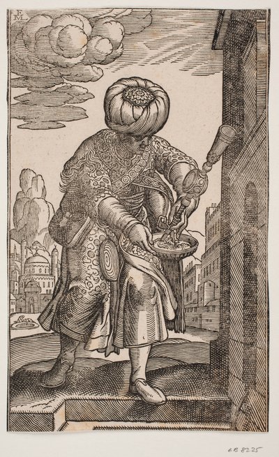 A Saquatz with His Water Bag Under His Arm by Melchior Lorck