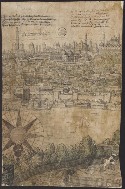 Prospect of Constantinople, Sheet 12, Melchior Lorck, 1559 by Melchior Lorck