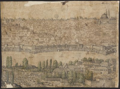 Prospect of Constantinople, Sheet 14, Melchior Lorck, 1559 by Melchior Lorck