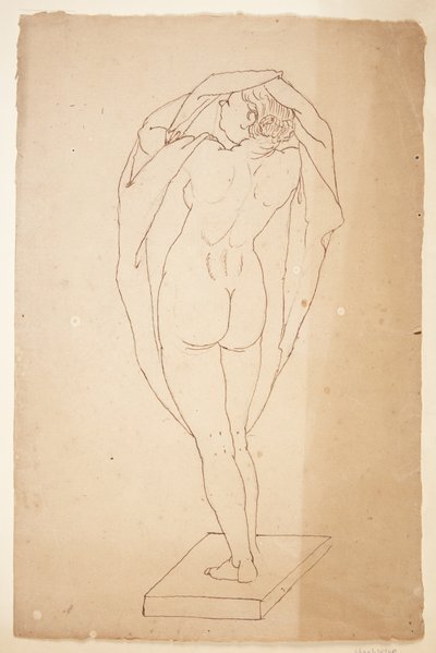 Nude Woman with Cloth in Her Arms, Seen from the Back by Melchior Lorck