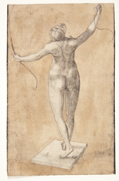 Study of a Naked Woman Seen from Behind by Melchior Lorck