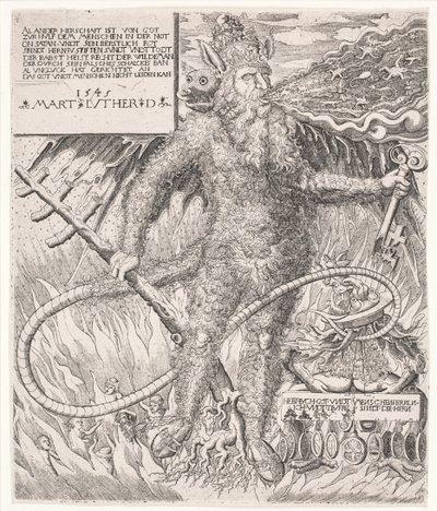 The Pope as a Savage. Satirical Allegory by Melchior Lorck