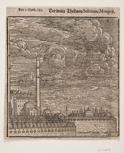 The Süleymaniye Mosque, as Seen from the Northeast. Right Half by Melchior Lorck