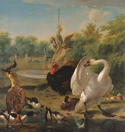 A Park with Swan and Other Birds by Melchior de Hondecoeter