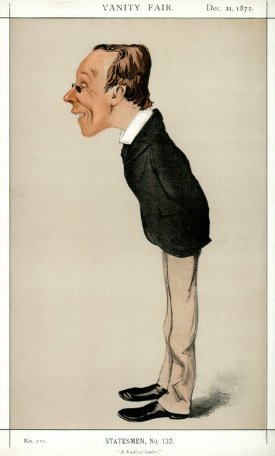 A Radical Leader, Henry Fawcett MP, British politician and economist, 1872 by Melchiorre Delfico