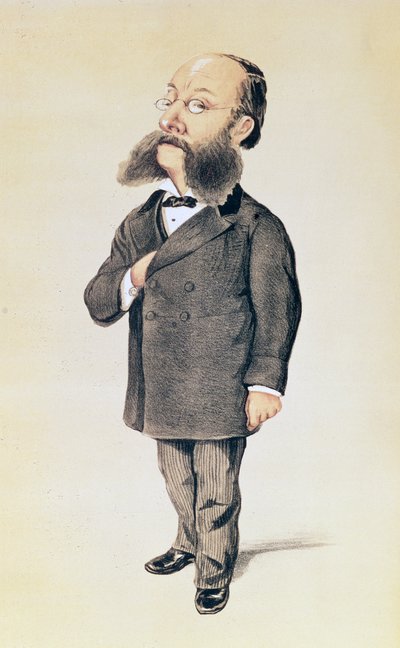 Paul Julius Reuter, Cartoon from Vanity Fair by Melchiorre Delfico