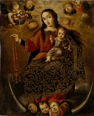 Virgin of the Rosary by Melchor Pérez de Holguín