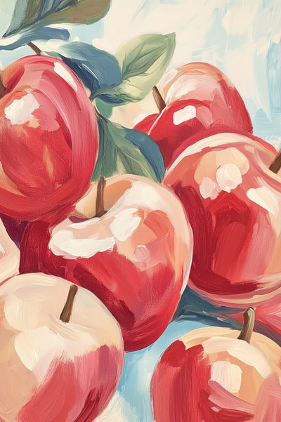 Vibrant Red Apples by Melloi Art Prints