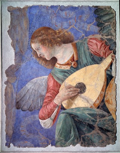 Angel playing lute, c.1480 by Melozzo da Forli