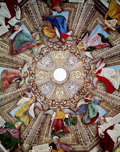 Representations of Prophets and Angels Fresco by Melozzo da Forli Cupola of the Sacristy of Saint Mark, Sanctuary of Santa Casa, Loreto by Melozzo da Forli
