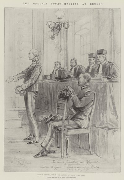 The Dreyfus Court-Martial at Rennes by Melton Prior