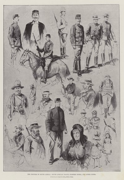 The Trouble in South Africa, South African Police, Fighting Boers, and Other Types by Melton Prior