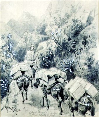 Trekking, Mule Merchandise Train from Cabello to Valencia by Melton Prior
