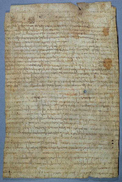 Document written by Wadomir (Uuademir) and his wife, Ercamberta, c.690-691 by Merovingian