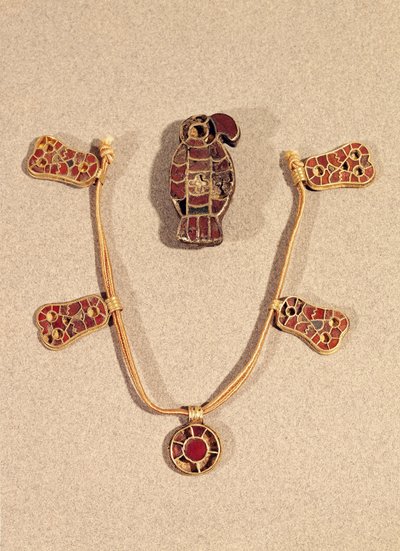 Eagle-shaped Brooch and a Necklace by Merovingian