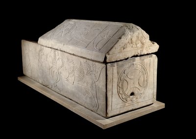 Merovingian Art: Sarcophagus of Charenton sur Cher by Merovingian