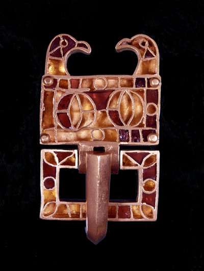 Jewel Decorated with Bird Heads (France) by Merovingian Merovingian