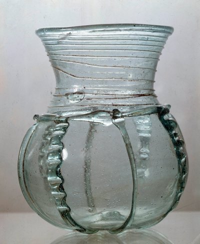 Merovingian art: charmoy glass. Gaul 6th century. National Museum of Archaeology of Saint Germain en Laye by Merovingian Merovingian