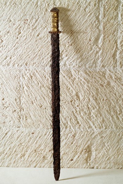 Merovingian art: epee, 6th century. Gaul. National archeological museum of Saint Germain en Laye by Merovingian Merovingian