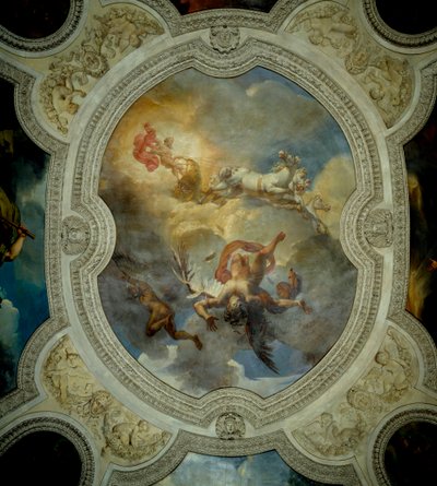 The Fall of Icarus - The Sun. The Fall of Icarus. Centre of the ceiling of the vestibule of the gallery of Apollo by Merry Joseph Blondel