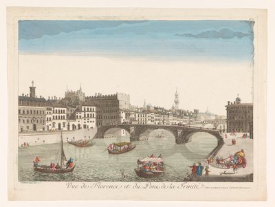 View of the Ponte Santa Trinita over the Arno River in Florence by Mesard