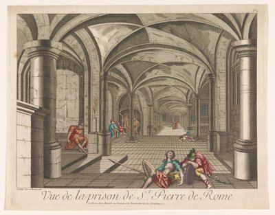 View of the interior of the Mamertine Prison in Rome by Mesard