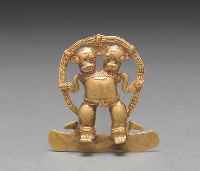 Double-Headed Figure Pendant by Mesoamerican Mesoamerican