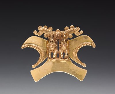 Double Bird-Headed Figure Pendant by Mesoamerican Mesoamerican