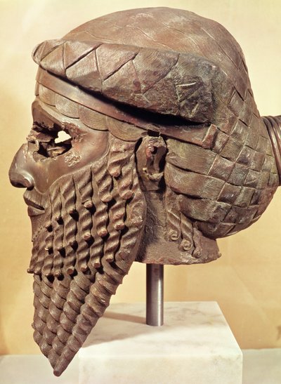 Head of Sargon I (detail) by Mesopotamian