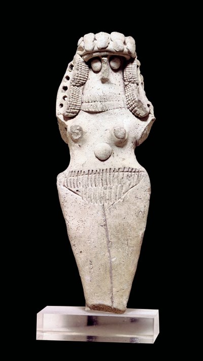 Mesopotamian art: Naked woman. Terracotta, 2nd millennium BC (around 2000 BC). From Tell Asmar (Esnunna in Mesopotamia). Paris, Louvre Museum by Mesopotamian