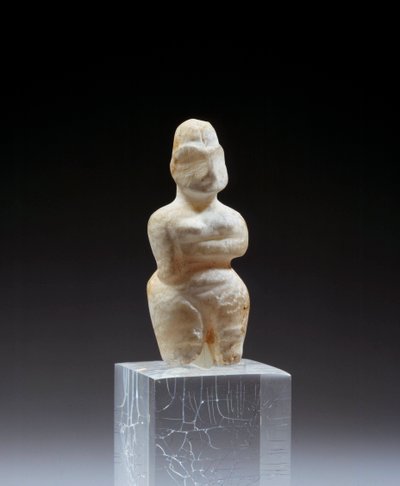 Mesopotamia: Feminine Alabaster Statuette from the Necropolis of Tell es Sawwan by Mesopotamian Mesopotamian