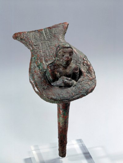 Mesopotamia: Foundation Figurine (Nail and Its Copper Support) of Ur Nanshe, Prince of Lagash by Mesopotamian Mesopotamian