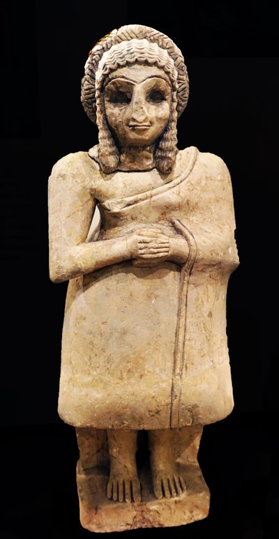 Statue of a Female Worshipper in a Simple Dress, Khfajah, Mesopotamia, c.2650-2550 BC by Mesopotamian Mesopotamian